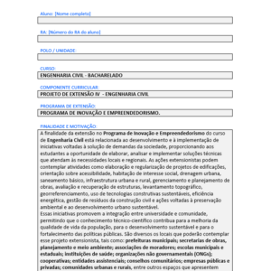 Projeto de Extensão IV Engenharia Civil